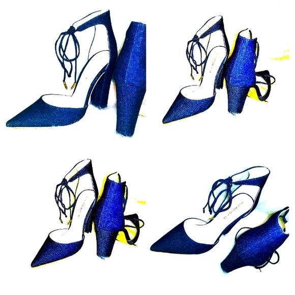 (NEW)! Cute! (5 inch) Blue Denim Heel! - Picture 6 of 6